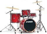 Sonor SSE 12 Bop C1 RGS 4-Piece Bop Drum Set Shell Pack in Red Galaxy Sparkle