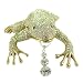 Surprise inside! Swarovski Crystals Frog Jewelry Box Toad Keepsake Figurine with Solid Sterling Silver Swarovski Crystal Pendant 18