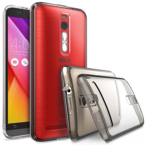 ASUS ZenFone 2 (5.5 Inch) Case - Ringke FUSION [Drop Protection] ENHANCED AND REVISED [FREE HD Film][SMOKE BLACK] Premium Clear Back Shock Absorption Bumper Hard Case for ASUS ZenFone 2 [ZE550ML/ZE551ML 5.5