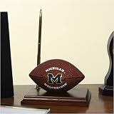 Michigan Wolverines Team Spirit Mascot Football Clock and Pen Desk Set