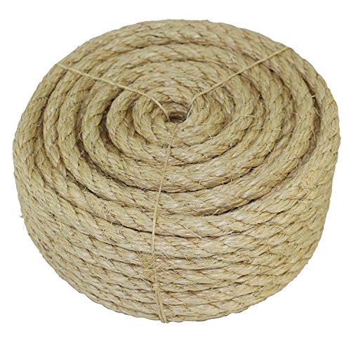SGT KNOTS Twisted Sisal Rope 3/16-Inch, 1/4-Inch, 3/8-Inch, 1/2-Inch x Several Lengths