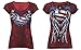 Archaic AFFLICTION Women T-Shirt AMERICAN LOVER Biker USA FLAG Sinful