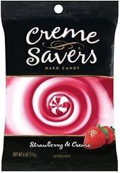 Creme Savers Hard Candy Strawberry & Creme, 6-Ounce Bags (Pack of 12)
