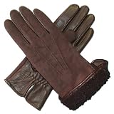 Women's Lambskin Shearling Winter Gloves By Grandoe Gloves