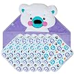 Precious Planet Polar Bear 7Pc Gift Set (Hooded Towel And 6 Washcloths)