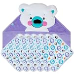 SAVE $1.6 - Precious Planet Polar Bear 7Pc Gift Set (Hooded Towel And 6 Washcloths) $14.39