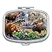 Yellowstone National Park Wyoming Montana Idaho Animals Wolf Bear Fox Bison Rectangle Pill Case Trinket Gift Box