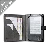 Acase(TM) Kindle Keyboard Professional Leather Case (Black) (Fits 6