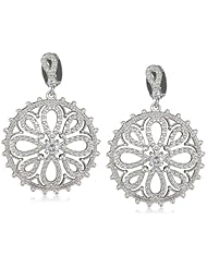 Freida Rothman Belargo Jewelry "Gramercy" Collection Silver Medium Love Knot Medallion Earrings