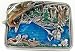 Fly Fishing Enamel Pewter Buckle