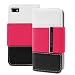 Fosmon CADDY Series Leather Wallet Case for Blackberry Z10 (White, Pink & Black) Fosmon CADDY Series Leather Wallet Case for Blackberry Z10 (White, Pink & Black)