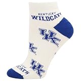 Kentucky Wildcats Ladies White (528) 9-11 Team Logo Ankle Socks