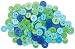Blumenthal Lansing Favorite Findings Basic Buttons Assorted Sizes, 130/Pkg, Ocean