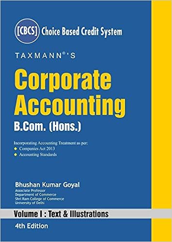 Corporate Accounting (B.Com. Hons. -CBCS) (Set of 2 Volumes) (4th Edition 2017)