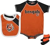 Cincinnati Bengals Infant Creeper, Bib, and Bootie Set Amazon.com