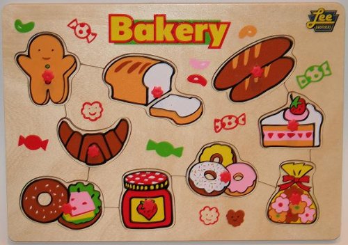 Lee Brothers Toys Bakery Wooden Peg Puzzle with Names Under Each Peice 51jvl0JFXTL Lee Brothers Toys Bakery Wooden Peg Puzzle with Names Under Each Peice
