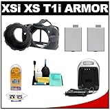 MADE Rubberized Camera Armor Case (Black) for Canon Rebel XSi/ XS/ T1i Digi ....