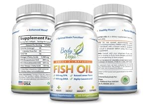 Omega 3 Fish Oil, High EPA DHA Omega 3 Fish Oil Supplement, 4.9/5 Stars , Molecularly Distilled and Mercury-Free, Reduce Joint Pain and Inflammation, Improve Skin, Mood, and Eye Function - 100% Satisfaction Guarantee