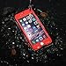 iPhone 6S Waterproof Case,iPhone 6 Waterproof Case,Maxdara [Newest] Waterproof Underwater Shockproof Snowproof Dirtpoof Protection Cover Case for iPhone 6S 6 4.7 Inches (Red)