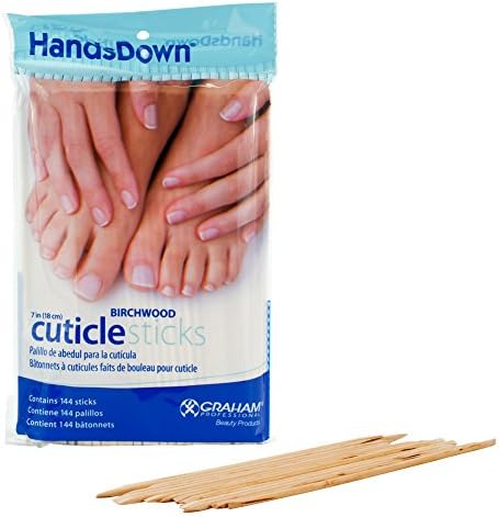 CASE Graham HandsDown Beauty Product 7" Birchwood Cuticle Sticks Nail Salon Wood