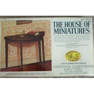 Doll House [dollhouse] Furniture Miniature -- Hepplewhite Side Table Circa Early 1880s -- Complete Kit -- New Old Stock -- Authentic Reproduction in Miniatures