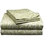 Regal Collection 300-Thread Count Paisley Cotton Full Sheet Set,  Light Green