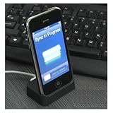 TeckNet - iPhone Charging Sync & Music Dock for iPhone 3G, 3GS - Black (protective case need to be took off before docking)