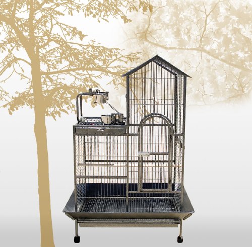 Best Price New Large Play Top Bird Cage Parrot Finch Macaw Birdcages Heavy Duty