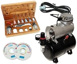 AZTEK A470 Airbrush Set A4709 W /ABD TC-20T Tank Compressor