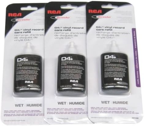 THREE BOTTLES - RCA Discwasher #RD-1046 1.25 oz. D4+ Vinyl Record Cleaning Fluid Refills