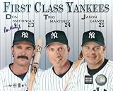 Don Mattingly Autographed New York Yankees 8x10 Photo with Tino Martinez and Jason Giambi