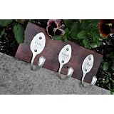 Live Laugh Love 3 Spoons Hooks Cherry Rack