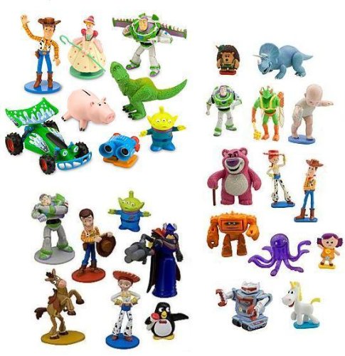 Toy Story Deluxe game Action Figure Set of 28 pieces of PVC. Buzz Woody Lots, etc.