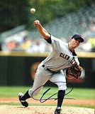 Autographed/Hand Signed Ubaldo Jiminez 8x10 Photo Cleveland Indians