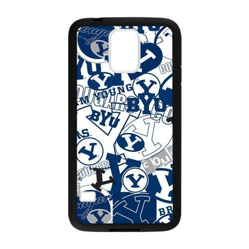 Generic Custom Unique Design Brigham Young University NCAA BYU Cougars Teams Logo Plastic and TPU Case Cover for SamsungGalaxyS5 (Laser Technology)
