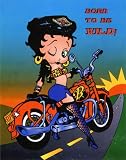 Betty Boop Fabric Shower Curtain - Motorcycle Biker