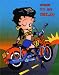 Betty Boop Fabric Shower Curtain - Motorcycle Biker