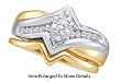 Stunning 2 Pc. Diamond Wedding Set - 2 Tone-