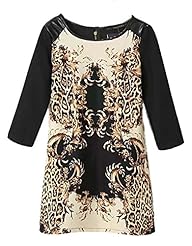 Cotton/Polyester General Print Fall Winter  Dress