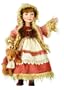 GOLDIE 26in Porcelain Country Girl w/Bear Doll ~Retired