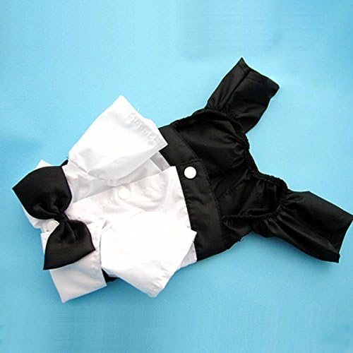 Western Style Pet Teddy Dog Clothes Men's Suit & Bow Tie Puppy Costume Jumpsuit