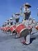 Marines in Drum and Bugle Corp Going Through Basic Training Photographic Poster Print by Dmitri Kessel, 12x16
