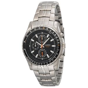 Casio Men's MTP4500D-1AV Slide Rule Bezel Analog Chronograph Aviator Watch