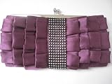 Satin Handmade Evening Prom Handbag Purse Clutch Bag