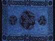 Sarong - Black Celtic Horses on Blue
