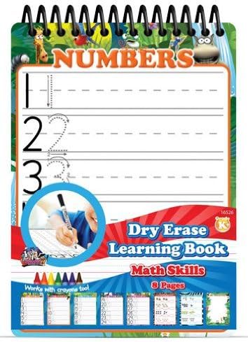 The Smart Dudes Dry Erase Learning Book ~ Math Skills, Numbers, Addition, Subtraction (8 Pages; 5" x 7")