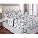 Echelon Quatrefoil Full/Queen Duvet Cover Set, Peacock