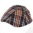 Cotton Scottish Plaid Panel Ivy Driver Hat Brown with Multi-colors M/L