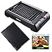 GoWISE USA GW88000 2-in-1 Smokeless Indoor Grill and Griddle with Interchangeable Plates and Removable Drip Pan + 20 Recipes (Black), Large