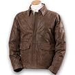 Brushed Napa Leather Coat